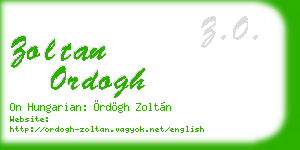 zoltan ordogh business card